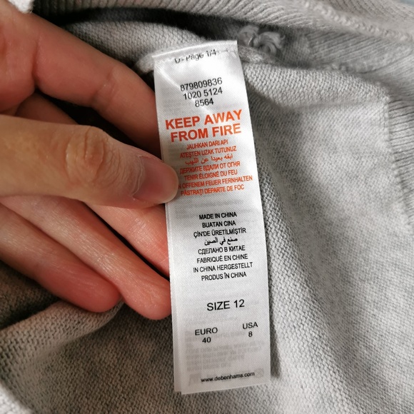 Maine New England Grey Petite Fleur Sweater - Picture 6 of 7